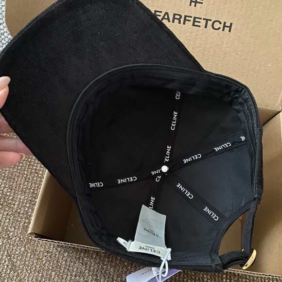 Celine Black Cotton Hats - Picture 5 of 9